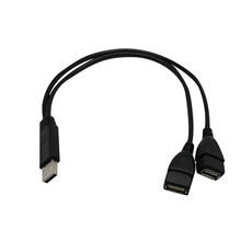 USB 2,0 A папа-2 двойной USB гнездовой разъем Y разветвитель для зарядки и синхронизации данных USB кабель удлинитель USB разветвитель адаптер Усилитель 2024 - купить недорого