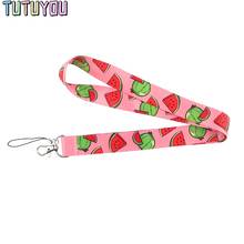 PC390 Watermelon Lanyards ID Badge Holder ID Card Pass Mobile Phone Straps Badge Key Holder Keychain 2024 - buy cheap
