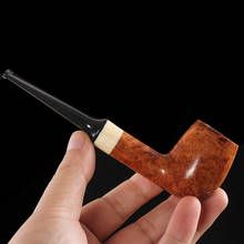 Briar Pipe Handmade Solid Wood Portable Activated Carbon Filter Dry Tobacco Pipe Men's Old Fashioned Straight Tobacco Pipe 2024 - buy cheap