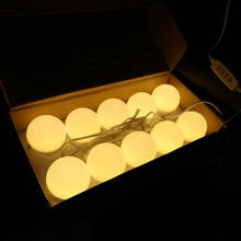 Lámpara de pared regulable para espejo de maquillaje, bombilla LED de 10 piezas, estilo Hollywood, alimentada por USB, para tocador 2024 - compra barato