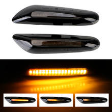 Luz LED intermitente para coche, marcador lateral, intermitentes dinámicos, lente de humo para BMW E46, E60, E90, E91, E92, E93, X1, X3, X5, 2 unids/set por juego 2024 - compra barato