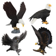 4 Kidns Simulation White-headed Eagle/Owl Animal Figure Collectible Toys Raptor Animal Action Figures Kids Plastic Cement Toys 2024 - buy cheap