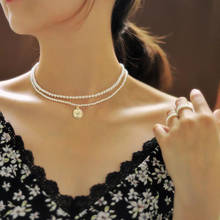 Gargantilla de perlas de estilo coreano para mujer, collar con colgante de perlas Simple, regalos de joyería para boda, 2021 2024 - compra barato