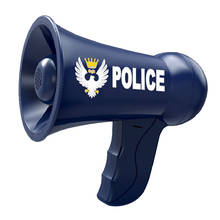 Игрушка-мегафон, полицейские бульдожки, музыкальная сирена, громкий динамик, подарки 2024 - купить недорого