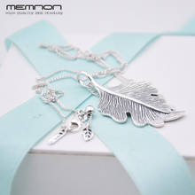 2019 New Autumn Oak Leaf Necklace 925 Sterling Silver Jewelry chain pendant Necklaces For Women bijoux Memnon fine jewelry 2024 - buy cheap