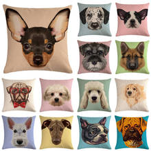 Pet Dog Sofa Decorative Cushion Cover Pillow Pillowcase Linen 45*45 Throw Pillow Home Decor Pillowcover Decorative Pillows 2024 - buy cheap