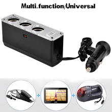 Car 3 Holes Cigarette Lighter Socket Splitter USB Port Charge Adapter DC 12/24VR Brand New UM 2024 - buy cheap