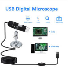 1pcs Smart USB Microscope  Pixels 1000X 8 LED Digital USB Microscope Magnifier Electronic Stereo USB Endoscope Camera 2024 - buy cheap