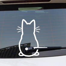 Engraçado movimento cauda gato carro adesivo janela limpador decalques traseiro pára-brisa adesivo 2024 - compre barato