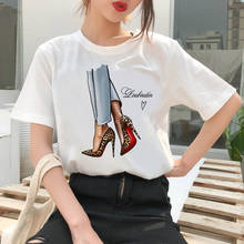 Women's T-shirt casual high-heel T-shirt fashion printed short-sleeved tops and T-shirt graphics T-shirt  Shirt  Drop Ship 2024 - buy cheap