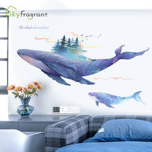 Criativo mundo subaquático baleia adesivos sala de estar decoração sofá fundo adesivos de parede quarto decoração de casa auto-adesivo 2024 - compre barato