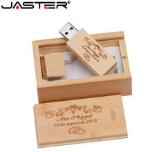 JASTER High speed USB 2.0 Custom LOGO Wooden memory Stick usb flash drive pendrive 4gb 8gb 16gb 32GB U disk wedding gift 2024 - buy cheap