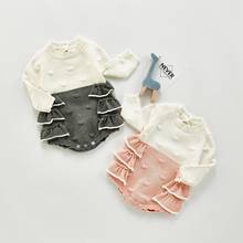 Baby Clothes Knitted Autumn Winter Newborn Baby Romper Ruffles Cotton Infant Boy Romper Toddler Sweater Kids Jumpsuit Overalls 2024 - buy cheap