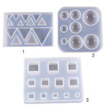 DIY Earrings Pendant Gemstone Making Silicone Mould Triangle Round Epoxy Mold UV Resin Crafts Molds 2024 - buy cheap