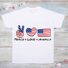 Camisa de amor de paz para niño y niña, camisa del 4 de julio, día patriótico de la independencia, 4 de julio, decoración de fiesta de Estados Unidos, accesorios para fotos 2024 - compra barato