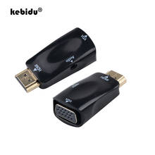 kebidu Newest 1080p HDMI To VGA Adapter Converter Cable Male to Female With Audio Cable Support HD For PC Laptop 2024 - buy cheap