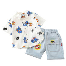 Baby Boys Clothes Cotton Children Summer Cartoon Printed T Shirts Denim Shorts 2Pcs/sets Infant Kids Fashion Toddler Tracksuits 2024 - buy cheap