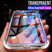 Прозрачный мягкий чехол из ТПУ для iPhone 11 12 Pro X XR XS Max, прозрачный силиконовый чехол для iPhone 6 6s 7 8 Plus SE 2020, задняя крышка 2024 - купить недорого