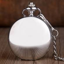 Fashion Silver Polish Smooth Quartz Pocket Watches Vintage Roman Number Pendant Necklace Fob Chain Watches Men Women Gifts Watch 2024 - buy cheap