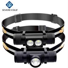 Severe Cold Mini Head Lamp XML LED Headlight White Light Headlamp USB Rechargeable 18650 Head Light For Hunting Fishing Camping 2024 - buy cheap