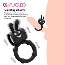 EXVOID, эластичное кольцо для задержки эякуляции, вибратор для пениса, кольцо, секс-игрушки для мужчин, Стимуляция клитора, товары для взрослых 2024 - купить недорого