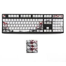 5 Sides Dye-Sublimation 110 Keys PBT OEM Russian Keycap Wangjiang Plum Blossom 2024 - buy cheap