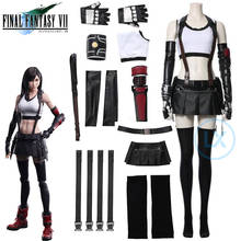 Disfraz de Anime de Final Fantasy VII para mujer, conjunto completo de falda, chaleco deportivo, Tifa, Lockhart, para carnaval y Halloween 2024 - compra barato