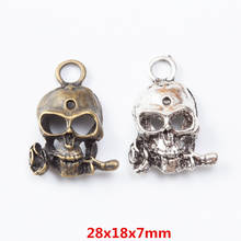 40 piezas de colgante de calavera retro, colgante de aleación de zinc, fabricación de joyas de estilo europeo DIY 7153 2024 - compra barato