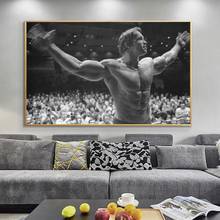 Arnold Schwarzenegger-Póster de lona de arte motivacional para culturismo, imagen inspiradora de Fitness para decoración de pared de habitación 2024 - compra barato
