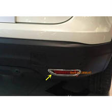car styling rear tail fog light lamp detector frame stick ABS Chrome cover trim 2pcs Auto For Nissan Qashqai j11 2016 2017 2018 2024 - buy cheap