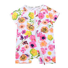 Summer Flower Baby Girls Ruffles Romper Infant Newborn Baby Jumpsuit Playsuit Print Baby Clothes Flowers Cotton Rompers 2024 - buy cheap