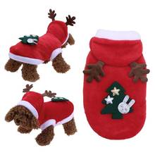 Fleece Dog Clothes Dog Coat Christmas Lovely Pet Puppy Elk Hooded Warm Coat for Dog Cat Pet Apparel Christmas Costume 26 2024 - buy cheap