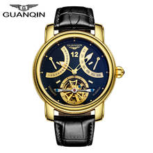 GUANQIN Watches Men Automatic mechanical Top Brand Luxury Fashion Casual Watch Clock Luminous Tourbillon Leather strap Men Watch 2024 - buy cheap