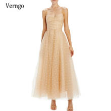 Verngo-Vestidos de Noche de tul con lunares, traje de fiesta Formal Vintage, sin tirantes, con corte en A, A la moda, 2021 2024 - compra barato