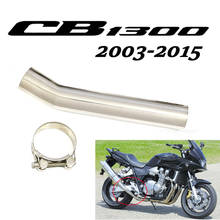 Slip-On For Honda FZS 600 Fazer CB1300 CB 1300 Middle Contact Pipe For Yamaha Fazer 600 2001 Motorcycle Exhaust Muffler Escape  2024 - buy cheap