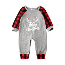 0-18M My First Christmas Baby Clothes Infant Newborn Boy Girl Jumpsuit Plaid Romper Cartoon Deer Xmas Costumes 2024 - buy cheap