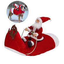 Disfraz de Navidad para perros pequeños, traje de Papá Noel para montar mascotas, Chihuahua, York Terrier, ropa para cachorros, productos para mascotas 2024 - compra barato