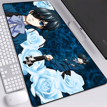 Mouse pad kuroshitsuji de anime japonês, mouse pad para computador com borda de bloqueio antiderrapante, tapete de mesa personalizado 900x400mm 2024 - compre barato