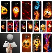 Fire Football Soccer Ball hot Phone Case For Samsung Galaxy A52 A32 A42 A12 A72 5G A50 A51 A70 A71 A21S A6 A7 A8 Plus 2018 Cover 2024 - buy cheap