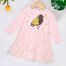 KEAIYOUHUO Summer Girls Long Sleeve Dresses Printing Cute Kids Party For Girls Princess Dress Tops Clothes Baby Girls Dresses 2024 - buy cheap