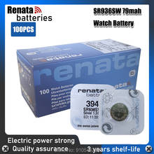 100 шт. часы Renata с оксидом серебра 394 SR936SW 936 1,55 V 100% оригинальный бренд renata 394 renata 936 батарея 2024 - купить недорого