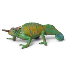 Figura de camaleão para crianças, brinquedo colecionável de animais, lagarto, ação, presente para crianças 2024 - compre barato