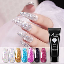 8 Color Finger Extension Nail Gel  Glitter Gel Diamond Luminous Poly Nail Extension Gel Semi Permanent Gel Polish 2024 - buy cheap