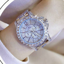 Relógios grandes de luxo para mulheres, relógios de quartzo, para moças, vestimenta, diamante, pulseira, feminino 2024 - compre barato