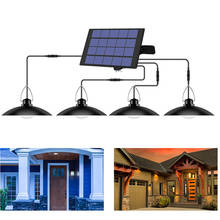 Lámpara colgante Solar para interior y exterior, iluminación blanca y cálida, IP65, 3/4 cabezales, para jardín, patio 2024 - compra barato
