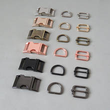 100Sets 15mm 20mm 25mm Metal Hardware D Ring Adjuster Belt Straps Slider Release Buckle For Paracord Dog Collar DIY Accessories 2024 - buy cheap