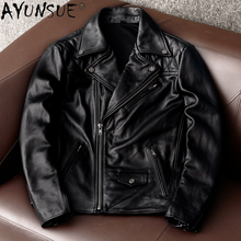 AYUNSUE 100% Cowhide Coat Genuine Leather Jacket Man Biker Jacket for Men Style Plus Size Jackets 5xl Spring 2021 Veste Homme 2024 - buy cheap