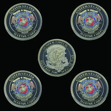 5 шт. морской пехоты США Золотой коллекционные монеты для Бизнес подарки 2024 - купить недорого