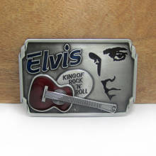 BuckleClub wholesale zinc alloy retro ELVIS guitar music jeans gift belt buckle FP-02525 for men 4cm width loop 2024 - buy cheap