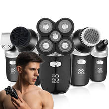 RESUXI 5 in 1 Electric Rotary Shaver For Men Nose Timmer Waterproof Electric Mens Electric Shaver Beard trimmer 2024 - buy cheap